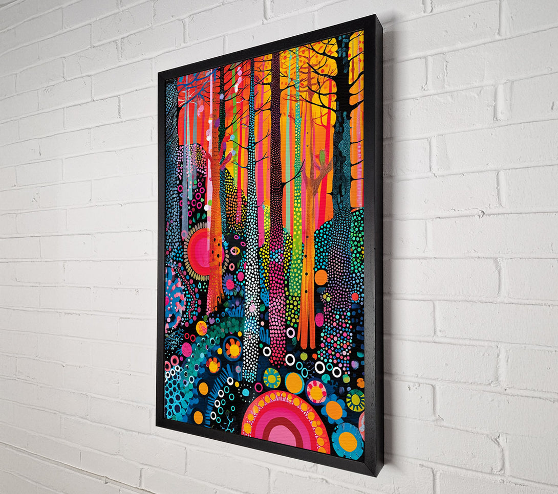  A Canvas Print of Pink Dotted Forest Canvas Print