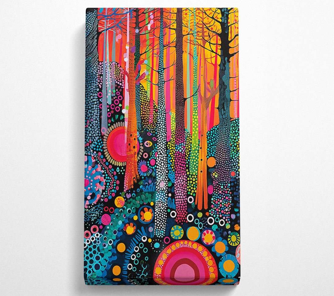  A Canvas Print of Pink Dotted Forest Canvas Print