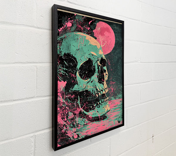 Teal Skull Sunset