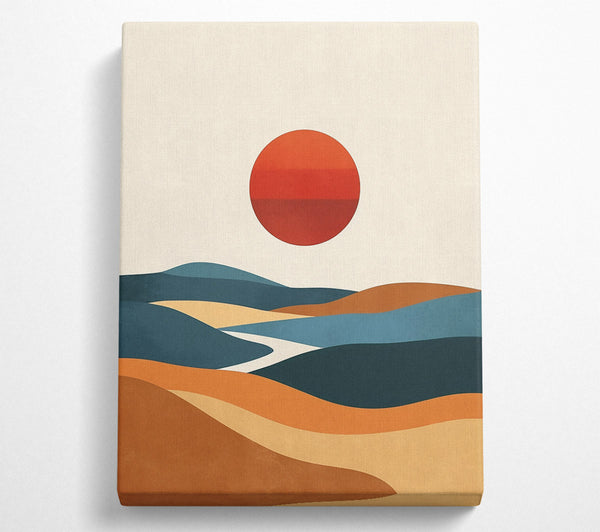  A Canvas Print of Sunset Over Terracotta Hills Canvas Wall Art