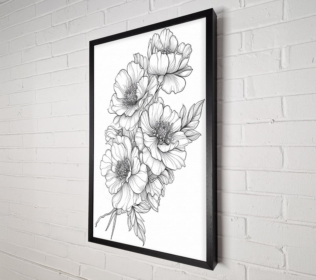  A Canvas Print of White Floral Bloom Canvas Print