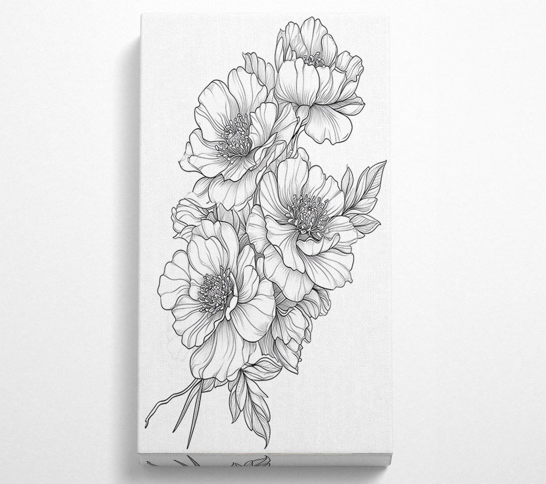  A Canvas Print of White Floral Bloom Canvas Print