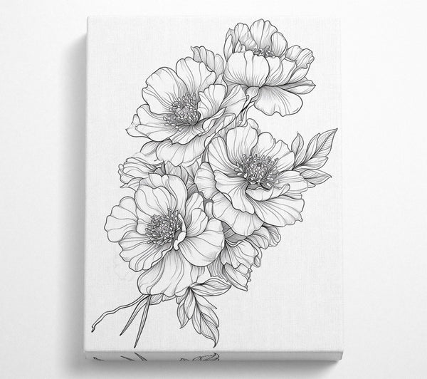  A Canvas Print of White Floral Bloom Canvas Print