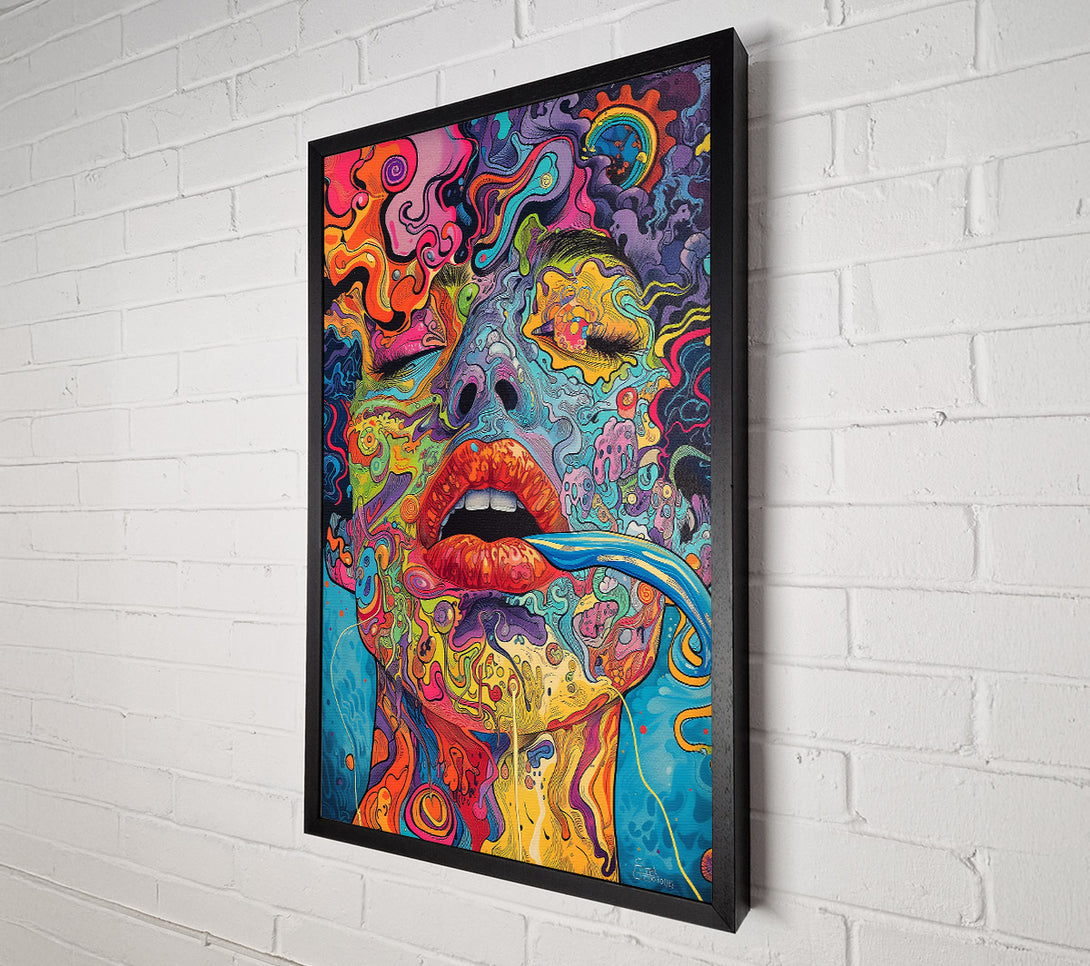  A Canvas Print of Azure Dream Lips Canvas Art