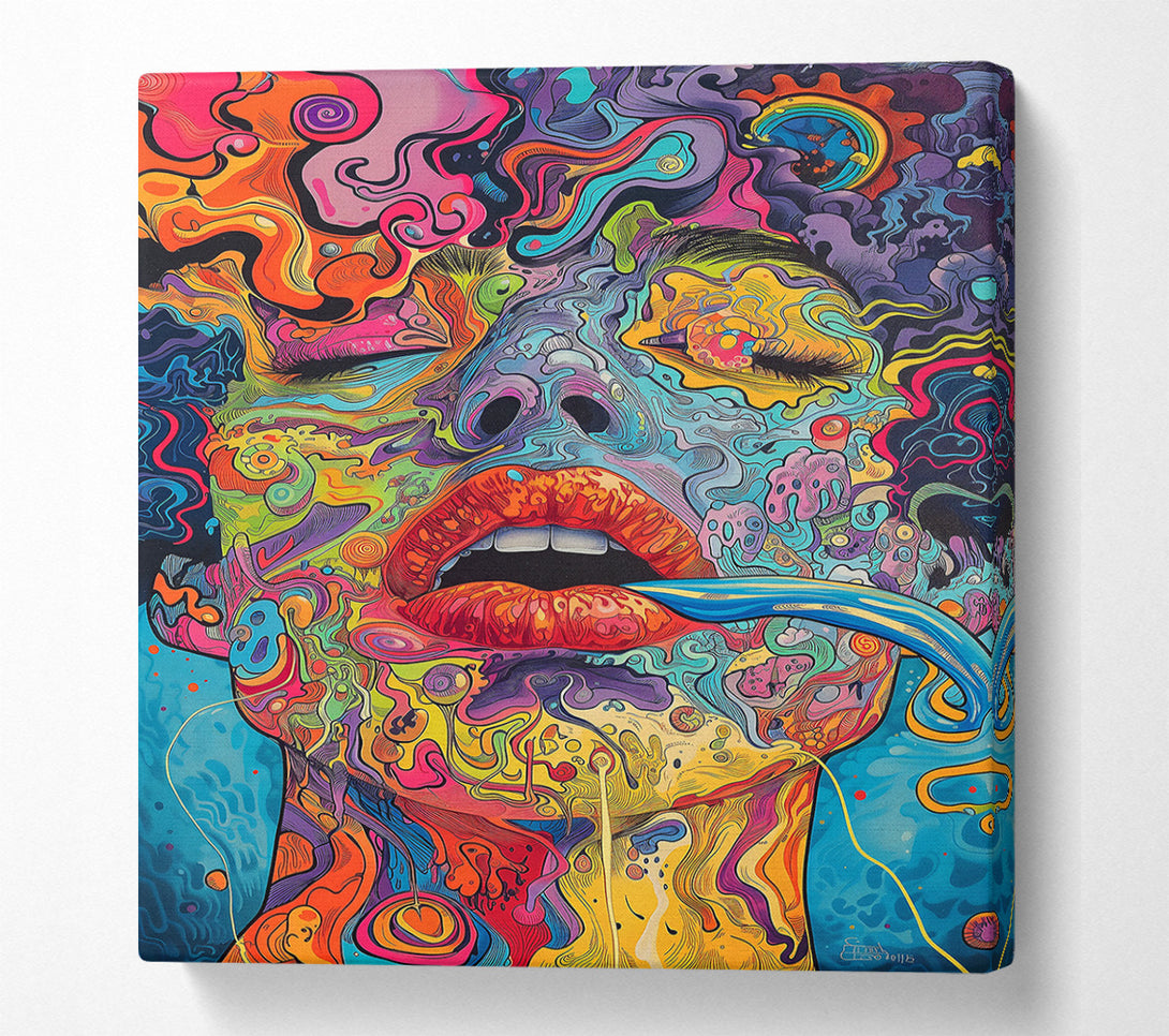 A Canvas Print of Azure Dream Lips Canvas Art
