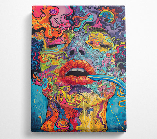  A Canvas Print of Azure Dream Lips Canvas Art