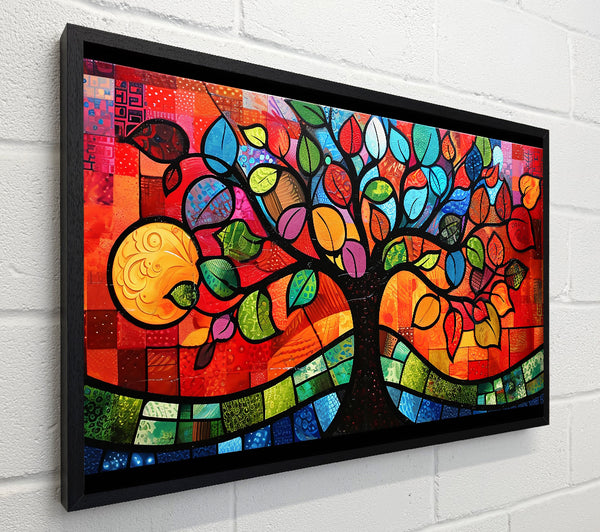 Orange Stained Glass Tree