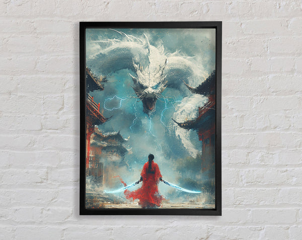 Ice Dragon Breathe Framed Print