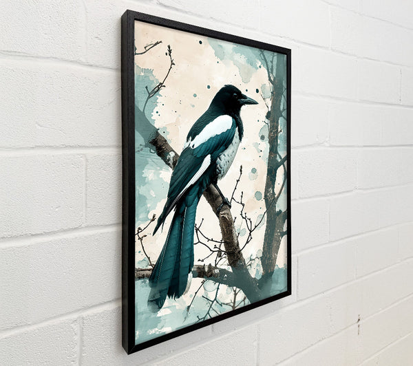 Teal Magpie In Bloom