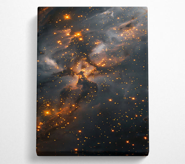  A Canvas Print of Golden Cosmic Mist Canvas Wall Art