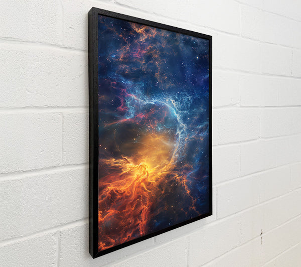Golden Cosmic Nebula