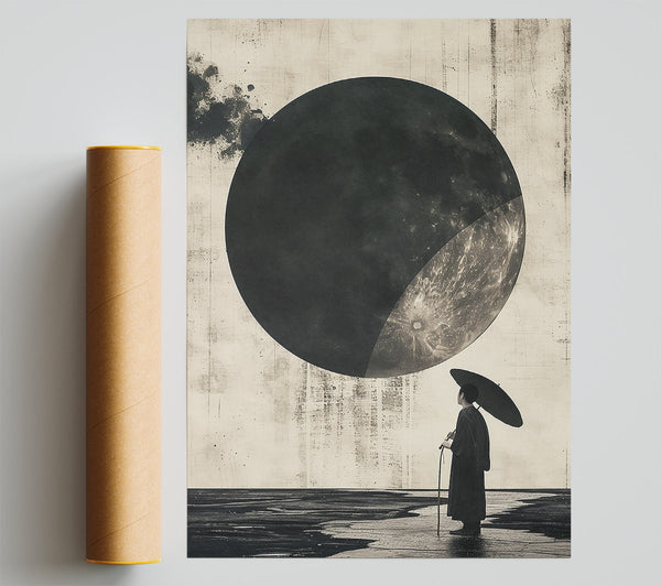 Black Moon'S Reflection Print