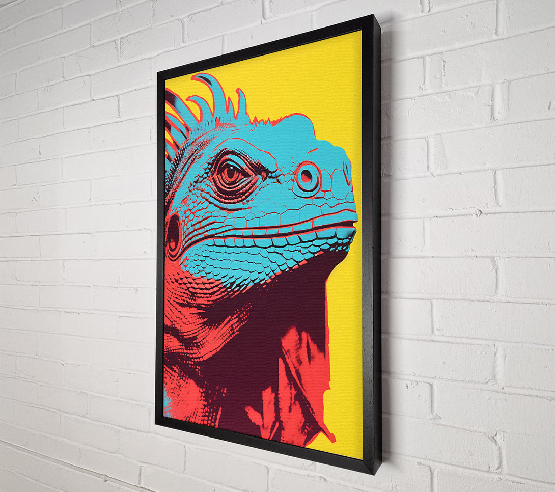  A Canvas Print of Iguana Pop Art Canvas Art
