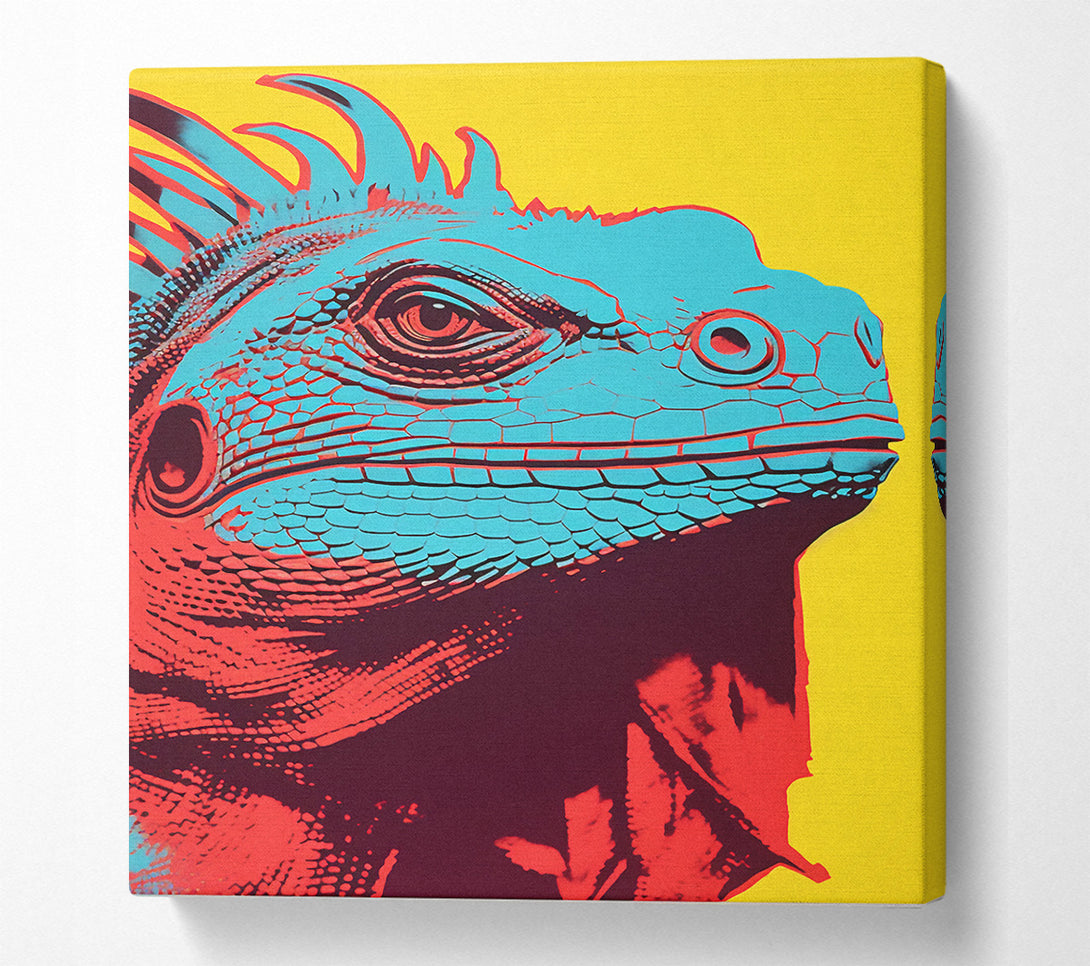  A Canvas Print of Iguana Pop Art Canvas Art