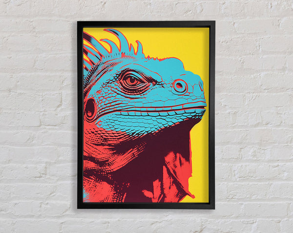 Iguana Pop Art Framed Print