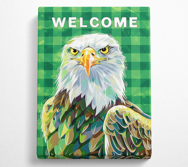  A Canvas Print of Green Welcome Eagle Canvas Print