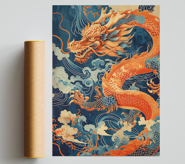 Orange Dragon'S Rise Poster