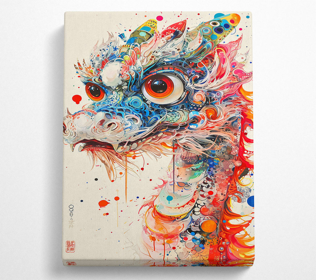  A Canvas Print of Red Dragon Dreamscape Canvas Wall Art