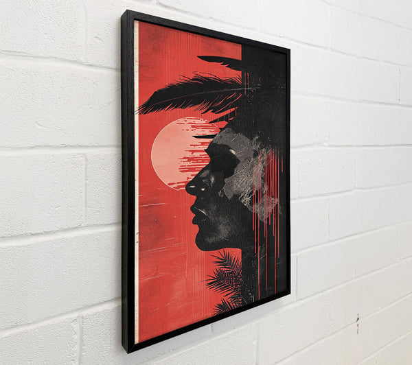 Crimson Sunset Silhouette