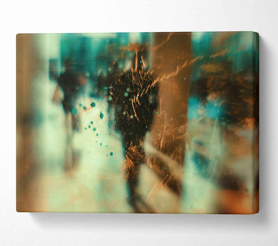  A Canvas Print of Teal Through The Trees Canvas Art