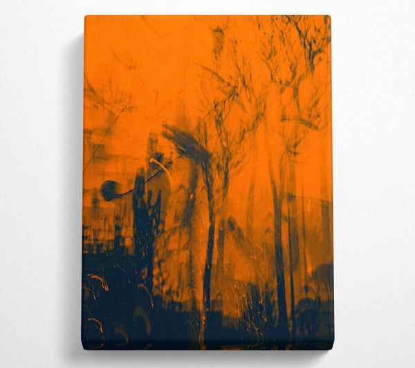  A Canvas Print of Burnt Orange Haze Canvas Wall Art
