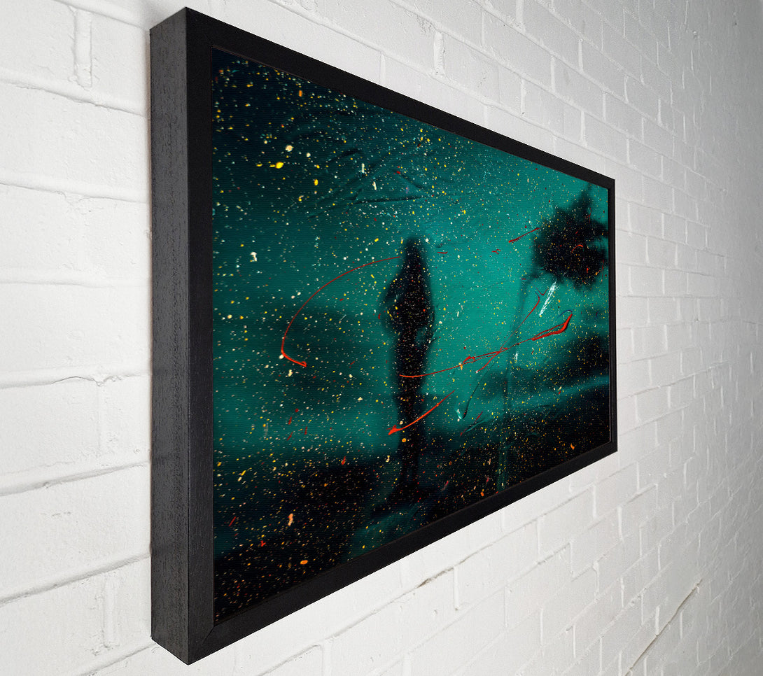  A Canvas Print of Emerald Sky Silhouette Canvas Print