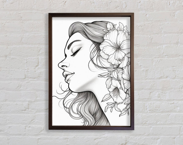 Ink Walnut And Walnut Lines Framed Print