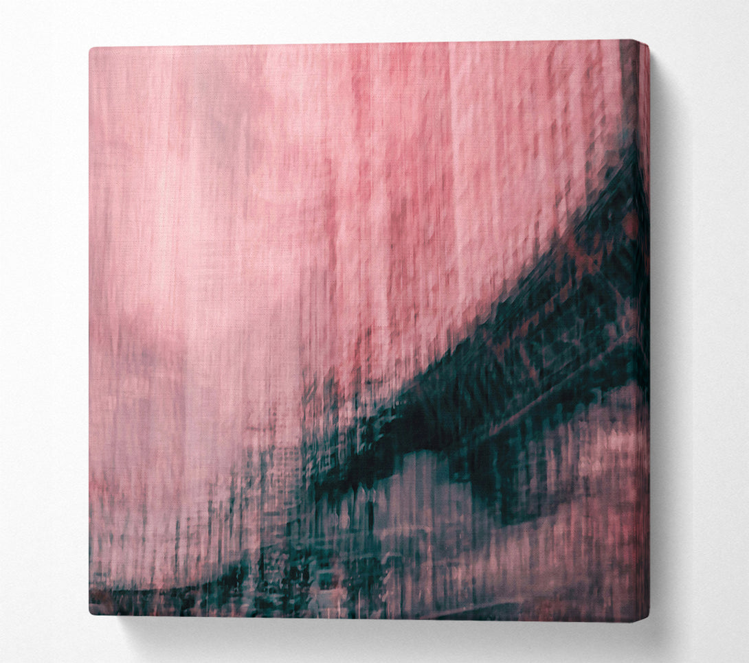 A Canvas Print of Blush Cityscape Dreams Canvas Wall Art