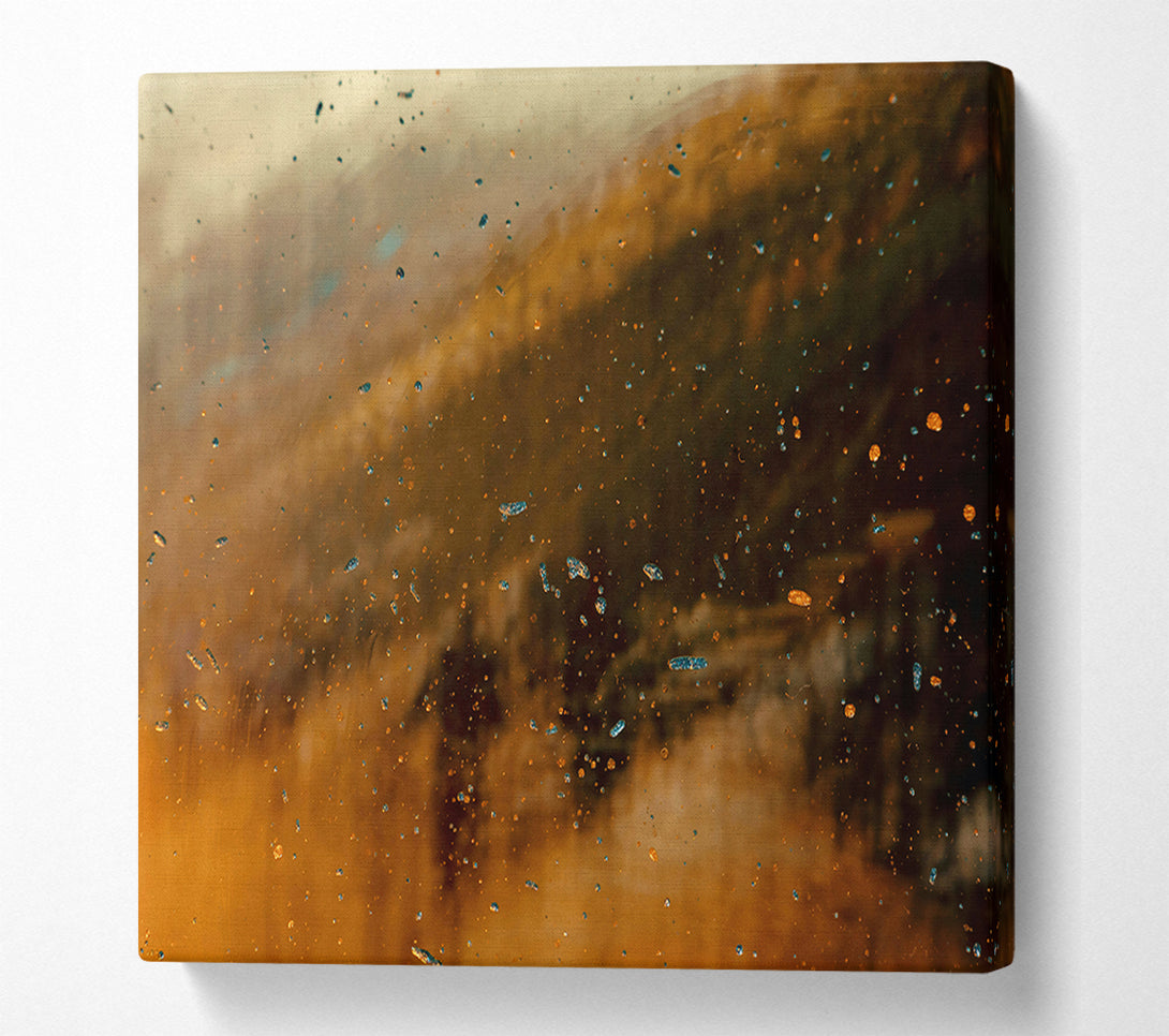  A Canvas Print of Amber Dust Specks Canvas Art