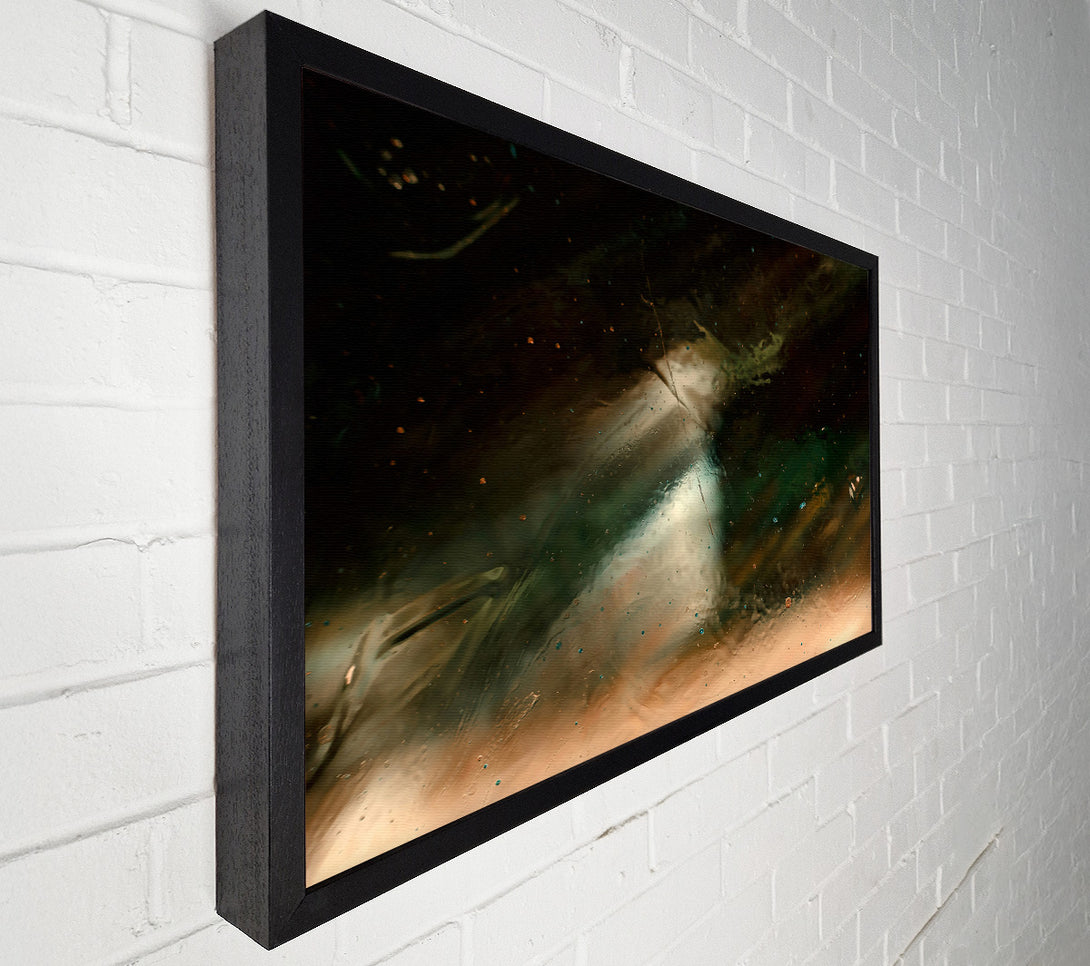  A Canvas Print of Teal And Golden Depth Canvas Art