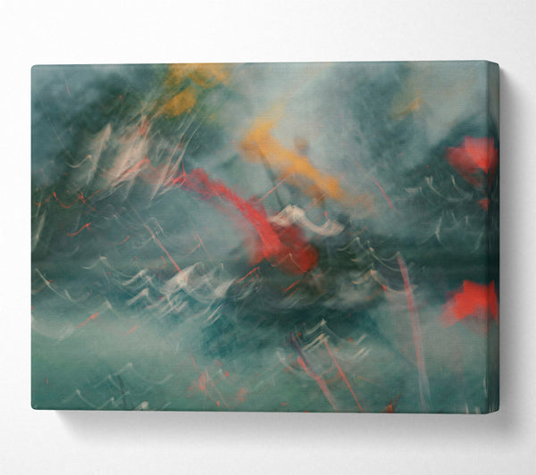  A Canvas Print of Teal Flame Dance Canvas Art