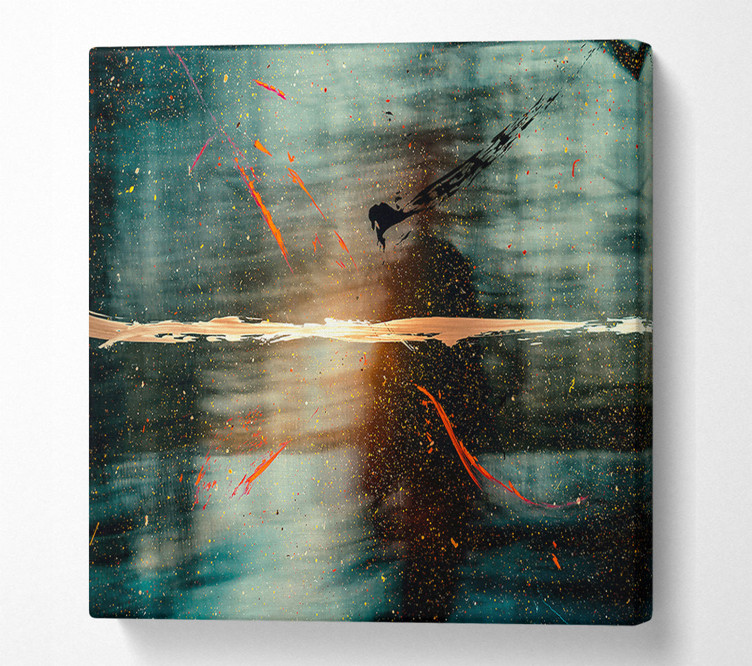  A Canvas Print of Teal Sky Horizon Canvas Art