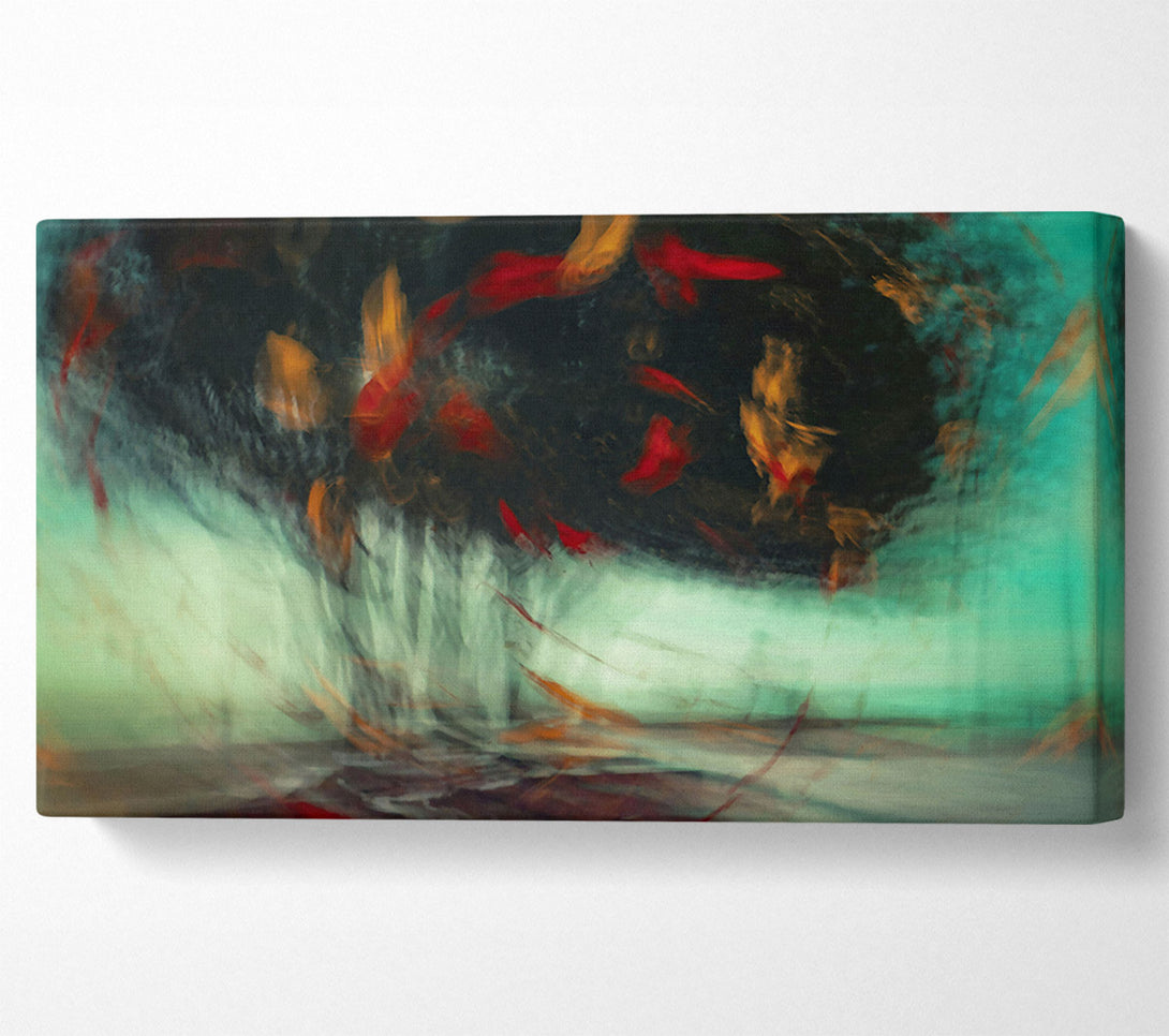  A Canvas Print of Emerald Red Swirl Canvas Art