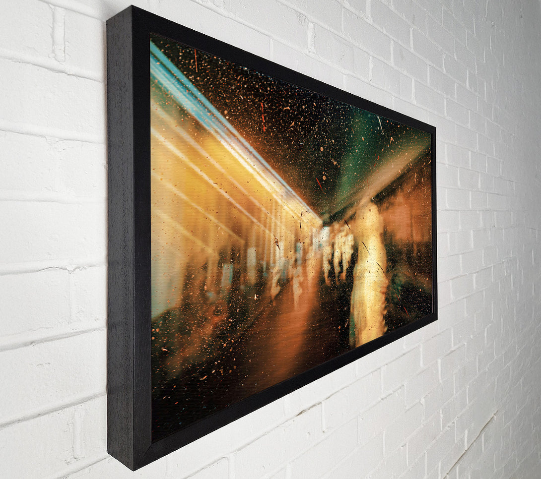 A Canvas Print of Golden Rain Through Glass Canvas Wall Art