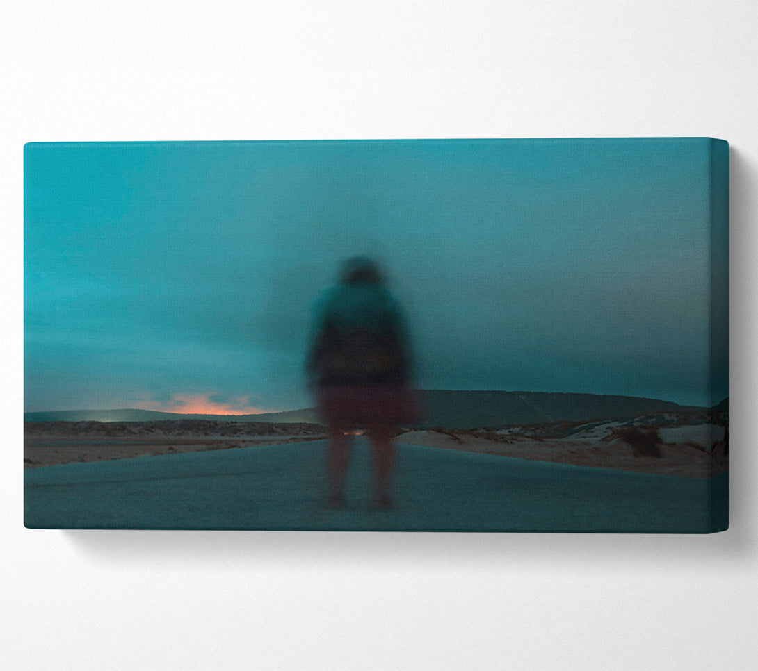  A Canvas Print of Teal Dusk Road Canvas Print