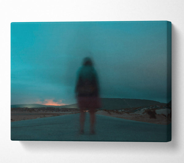  A Canvas Print of Teal Dusk Road Canvas Print