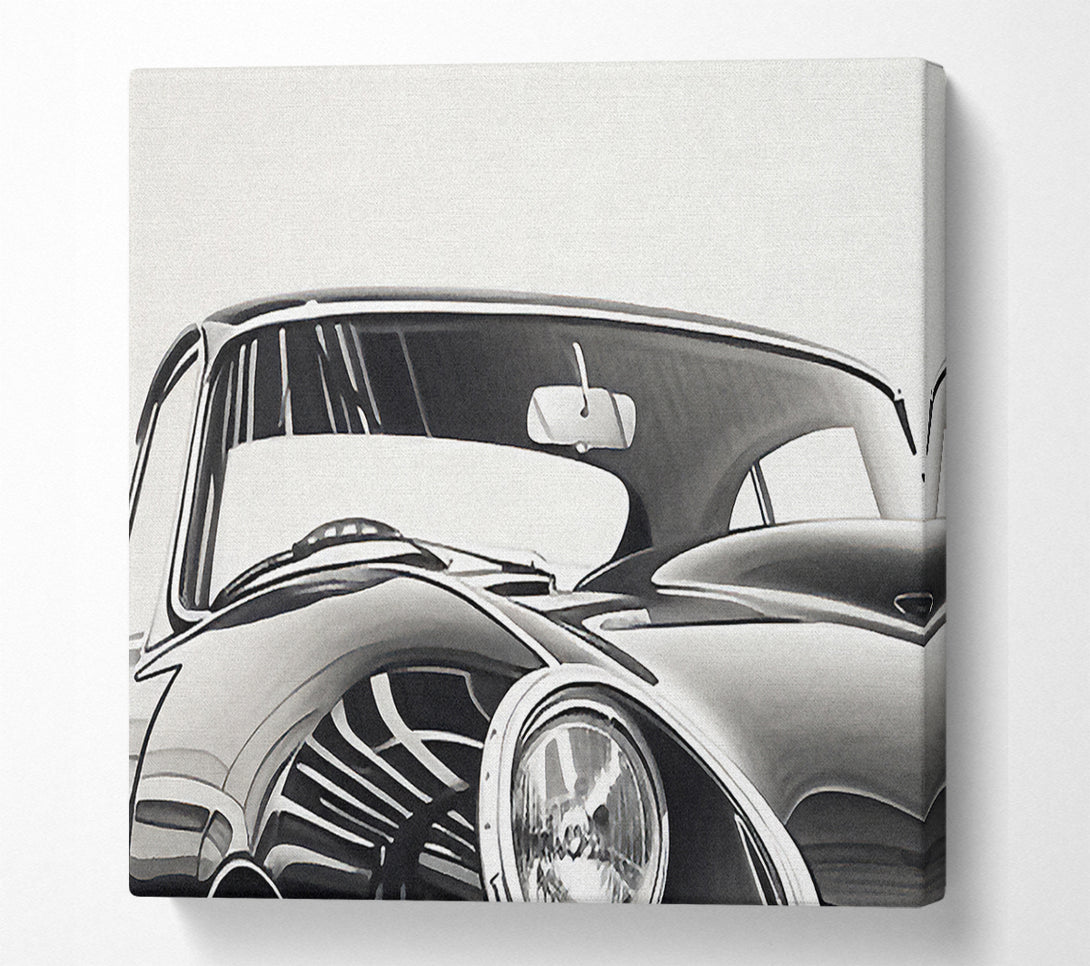  A Canvas Print of Jaguar E Type Sketch Canvas Print