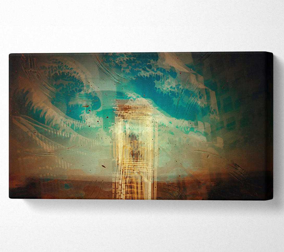  A Canvas Print of Aqua Tower Dreams Canvas Print