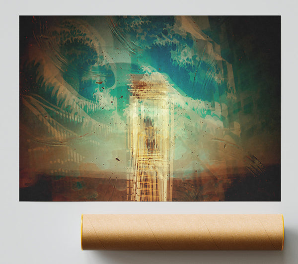 Aqua Tower Dreams Giclee Print