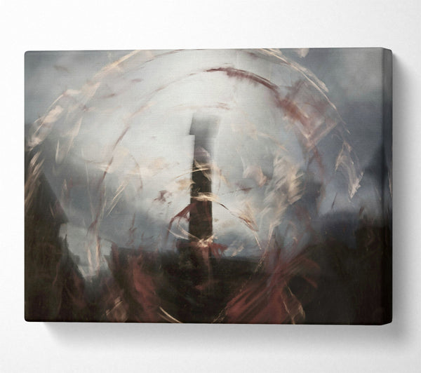  A Canvas Print of Crimson Through The Haze Canvas Wall Art