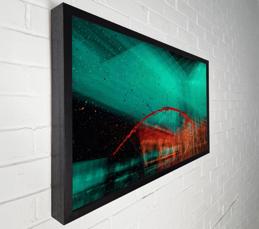  A Canvas Print of Teal And Red Splatter Canvas Wall Art