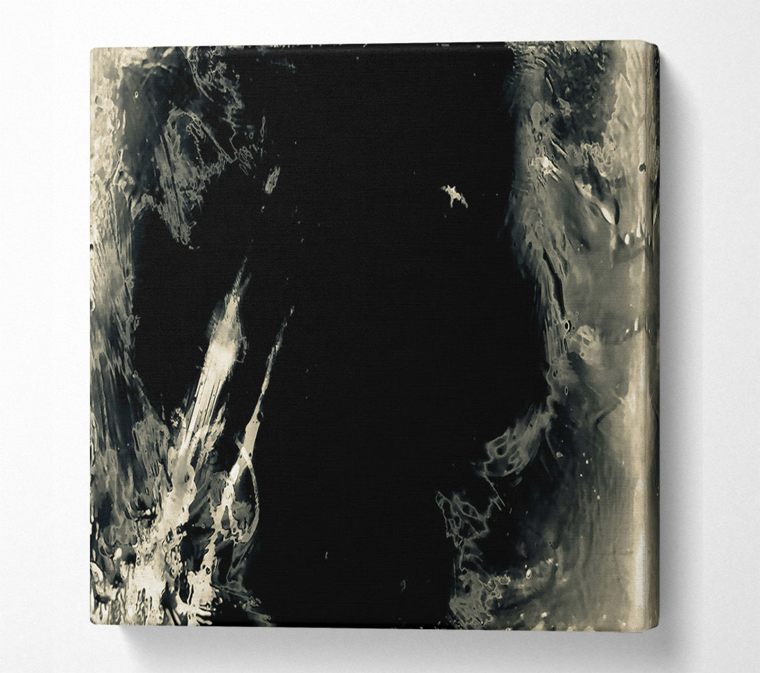  A Canvas Print of Ivory Ink Splashes Canvas Wall Art