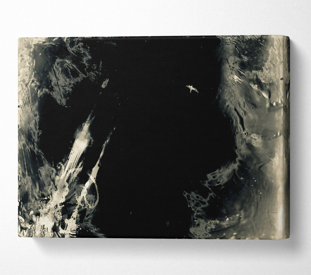  A Canvas Print of Ivory Ink Splashes Canvas Wall Art