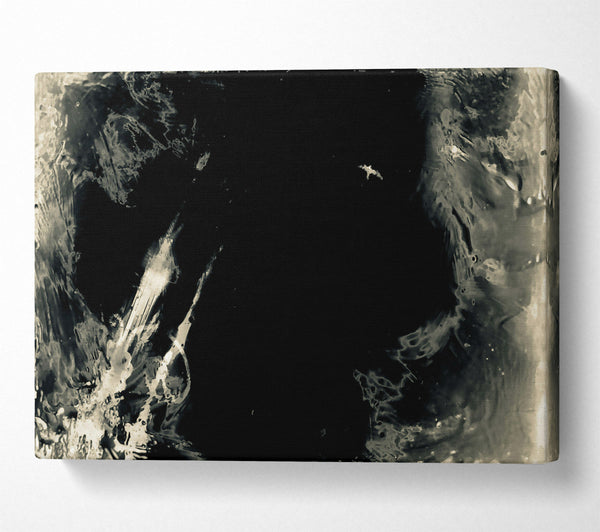  A Canvas Print of Ivory Ink Splashes Canvas Wall Art