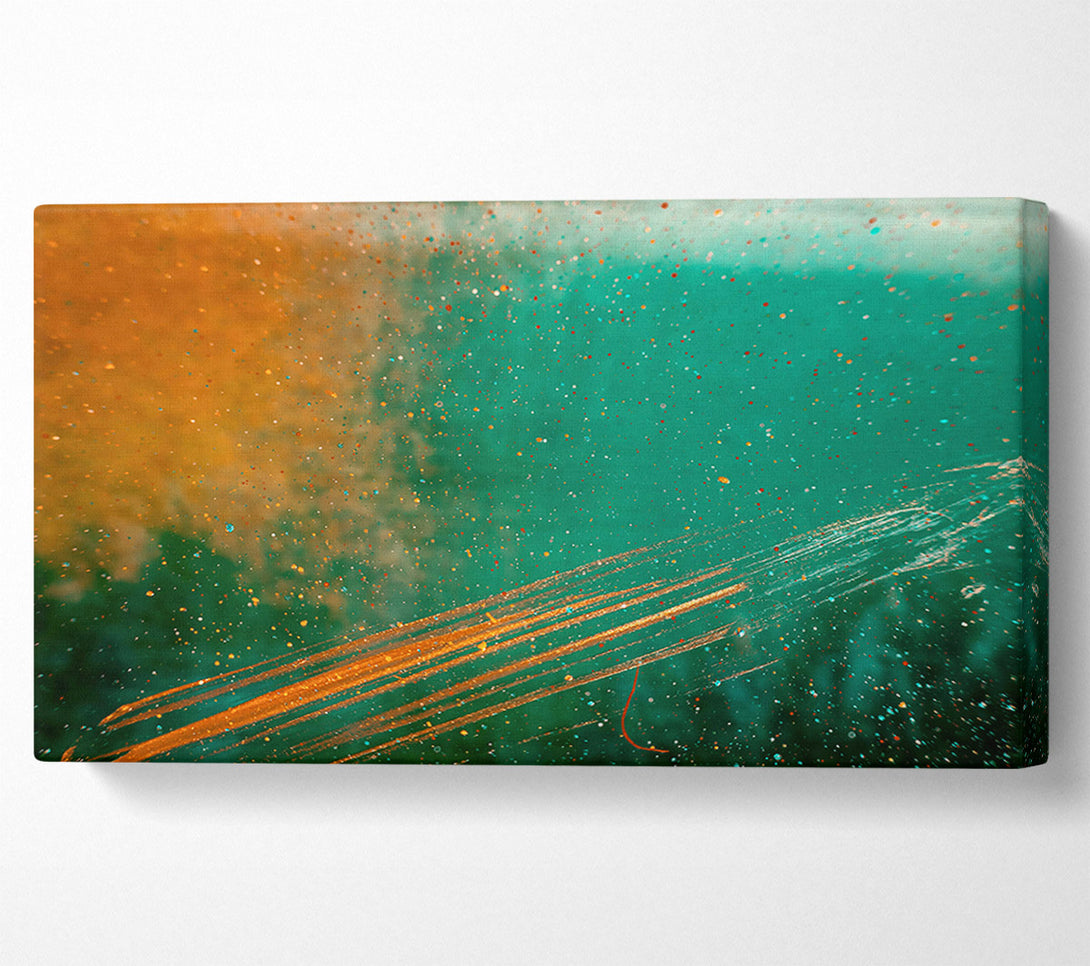  A Canvas Print of Teal Stardust Swirls Canvas Art