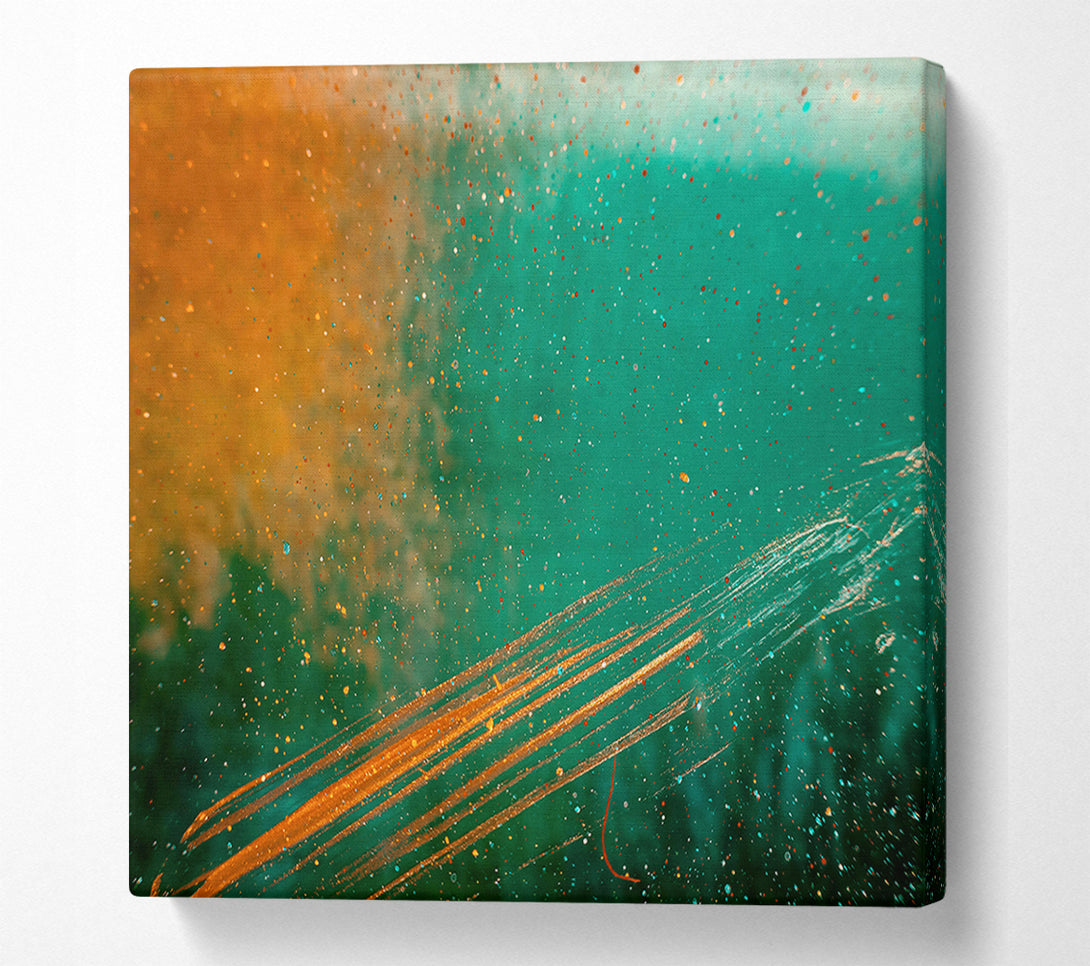  A Canvas Print of Teal Stardust Swirls Canvas Art
