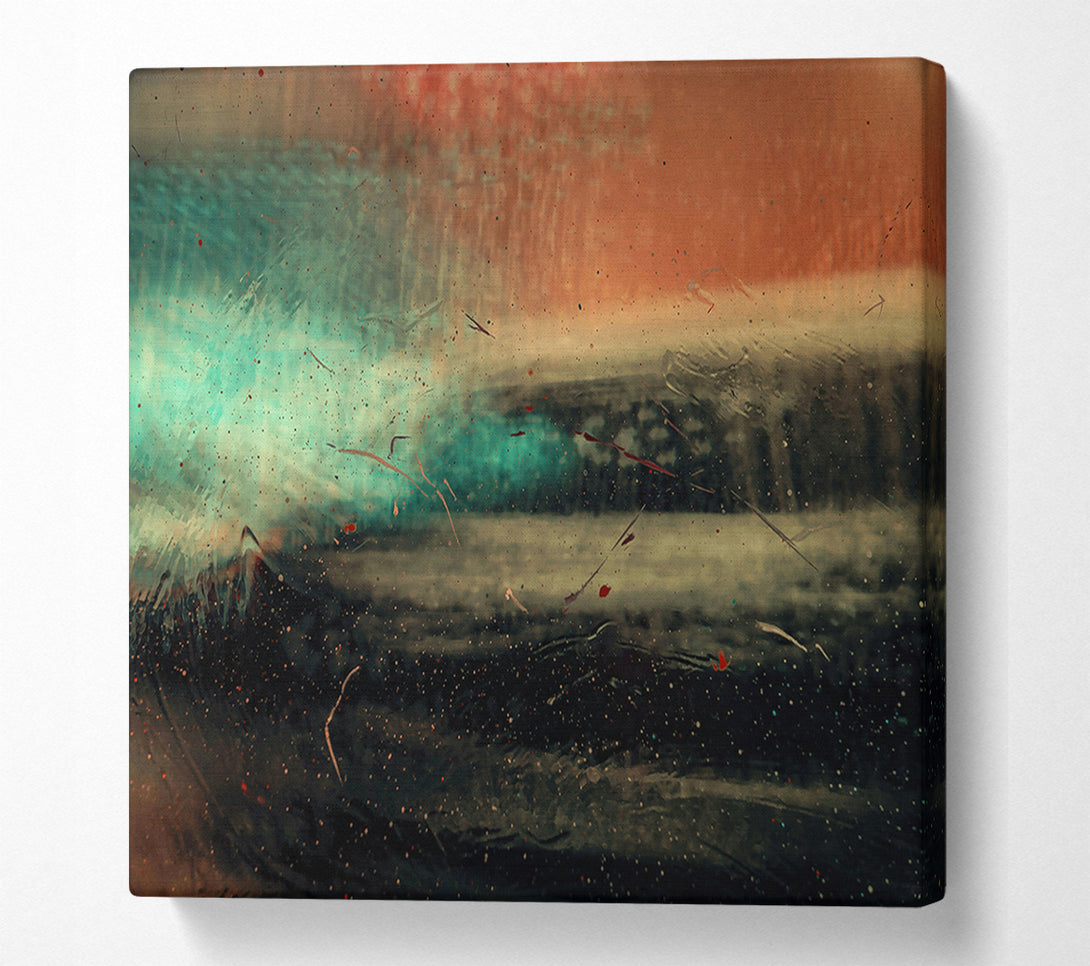  A Canvas Print of Teal And Rust Dreams Canvas Art