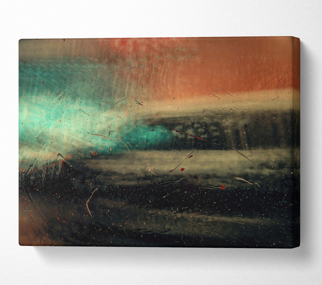  A Canvas Print of Teal And Rust Dreams Canvas Art