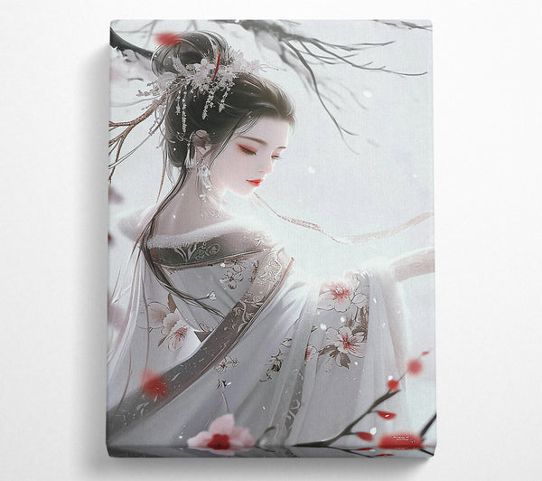  A Canvas Print of Japanese Plum Blossom Woman Canvas Print