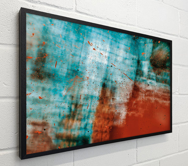 Teal Splatters And Haze